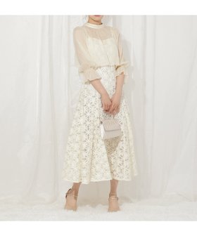 【ウィルセレクション/WILLSELECTION】のブラウス*フラワーレースドレス 人気、トレンドファッション・服の通販 founy(ファニー) ファッション Fashion レディースファッション WOMEN トップス・カットソー Tops/Tshirt シャツ/ブラウス Shirts/Blouses ワンピース Dress ドレス Party Dresses インナー Inner シャーリング Shirring スリーブ Sleeve ドレス Dress フィット Fit フラワー Flower フレア Flare レース Race エレガント 上品 Elegant 羽織 Haori |ID:prp329100004114384