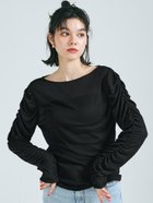 【コカ/COCA】のシアーカットソー袖シャーリングトップス 人気、トレンドファッション・服の通販 founy(ファニー) ファッション Fashion レディースファッション WOMEN トップス・カットソー Tops/Tshirt カットソー Cut and Sewn おすすめ Recommend インナー Inner キャミワンピース Cami Dress シアー Sheer シャーリング Shirring シンプル Simple スリーブ Sleeve ポケット Pocket エレガント 上品 Elegant thumbnail Black|ID: prp329100004114553 ipo3291000000028514544