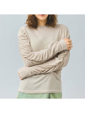 【コカ/COCA】 シアーカットソー袖シャーリングトップス人気、トレンドファッション・服の通販 founy(ファニー) ファッション Fashion レディースファッション WOMEN トップス・カットソー Tops/Tshirt カットソー Cut and Sewn おすすめ Recommend インナー Inner キャミワンピース Cami Dress シアー Sheer シャーリング Shirring シンプル Simple スリーブ Sleeve ポケット Pocket エレガント 上品 Elegant |ID:prp329100004114553