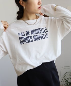 【ルクールブラン/le.coeur blanc】のBONNES VOUVELLES ロゴプリントTシャツ 人気、トレンドファッション・服の通販 founy(ファニー) ファッション Fashion レディースファッション WOMEN トップス・カットソー Tops/Tshirt シャツ/ブラウス Shirts/Blouses ロング / Tシャツ T-Shirts おすすめ Recommend インナー Inner プリント Print 定番 Standard |ID:prp329100004114562