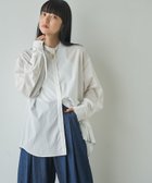 【コーエン/COEN】のELSコットン袖リボンバンドカラーシャツ OFF WHITE|ID:prp329100004114715