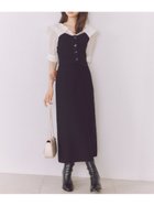 【スナイデル/SNIDEL】のニットドッキングフレアワンピース 人気、トレンドファッション・服の通販 founy(ファニー) ファッション Fashion レディースファッション WOMEN ワンピース Dress エレガント 上品 Elegant サイドジップ Side Zip スキッパー Skipper ドッキング Docking ビスチェ Bustier ビッグ Big フィット Fit フェミニン Feminine プリント Print ボタニカル Botanical ロング Long 半袖 Short Sleeve thumbnail BLK[009]|ID: prp329100004115883 ipo3291000000028499741