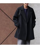 【ジャーナルスタンダード レリューム/JOURNAL STANDARD relume】の尾州ウールモッサWブレストハーフコート 人気、トレンドファッション・服の通販 founy(ファニー) ファッション Fashion レディースファッション WOMEN アウター Coat Outerwear コート Coats エレガント 上品 Elegant スリーブ Sleeve なめらか Smooth フロント Front ワイド Wide 冬 Winter 2024年 2024 2024-2025秋冬・A/W Aw/Autumn/Winter/Fw/Fall/2024-2025 thumbnail ブラック|ID: prp329100004115940 ipo3291000000028048879