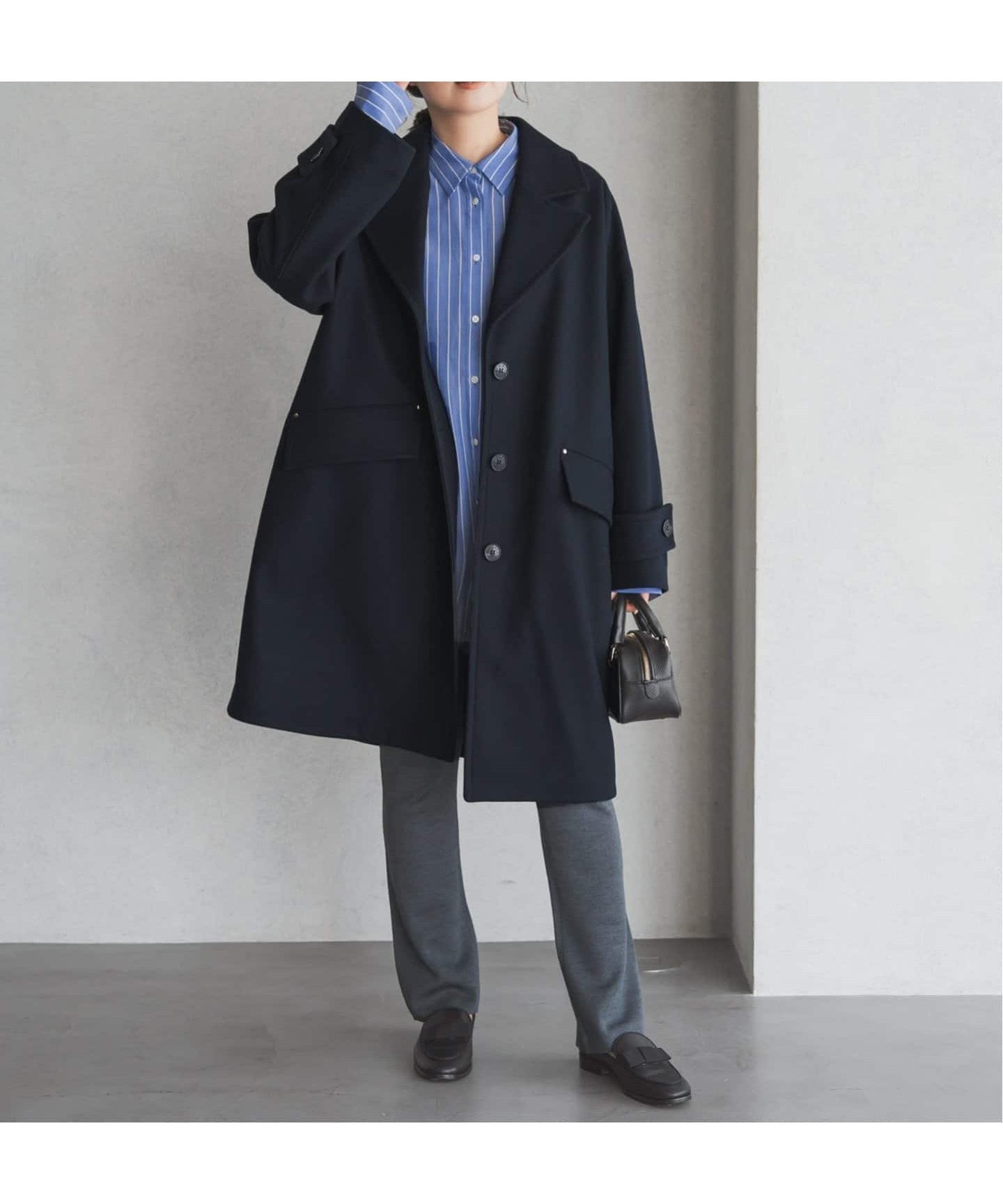 【イエナ/IENA】のMACKINTOSH/マッキントッシュ 別注 HUMBIE チェスターコクーンコート インテリア・キッズ・メンズ・レディースファッション・服の通販 founy(ファニー) 　ファッション　Fashion　レディースファッション　WOMEN　アウター　Coat Outerwear　コート　Coats　チェスターコート　Chester Coat　ドロップ　Drop　バランス　Balance　ビッグ　Big　ロング　Long　エレガント 上品　Elegant　別注　Special Order　ネイビー|ID: prp329100004115989 ipo3291000000028715361