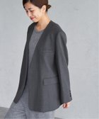 【イエナ/IENA】のWool/Vi カラーレスジャケット 人気、トレンドファッション・服の通販 founy(ファニー) ファッション Fashion レディースファッション WOMEN アウター Coat Outerwear ジャケット Jackets 2024年 2024 2024-2025秋冬・A/W Aw/Autumn/Winter/Fw/Fall/2024-2025 カッティング Cutting カーディガン Cardigan ジャケット Jacket ストライプ Stripe ストレート Straight モダン Modern エレガント 上品 Elegant thumbnail グレー|ID: prp329100004116025 ipo3291000000028049301