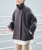 【スピック&スパン/Spick & Span】の《追加 》W/Nyモッサステンカラーショートコート 人気、トレンドファッション・服の通販 founy(ファニー) ファッション Fashion レディースファッション WOMEN アウター Coat Outerwear コート Coats バランス Balance 再入荷 Restock/Back In Stock/Re Arrival thumbnail グレー|ID: prp329100004116070 ipo3291000000028788387