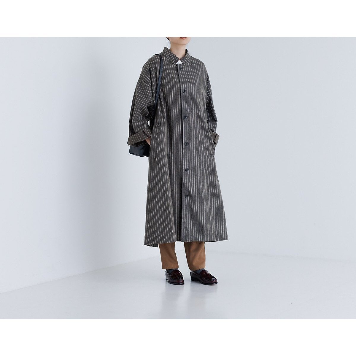 【コレックス/collex】の【Yarmo】 Big Coat ビッグコート インテリア・キッズ・メンズ・レディースファッション・服の通販 founy(ファニー) 　ファッション　Fashion　レディースファッション　WOMEN　アウター　Coat Outerwear　コート　Coats　インナー　Inner　ショルダー　Shoulder　ドロップ　Drop　バランス　Balance　ビッグ　Big　ロールアップ　Roll Up　ワイド　Wide　ワーク　Work　ブラウン|ID: prp329100004116194 ipo3291000000028737267