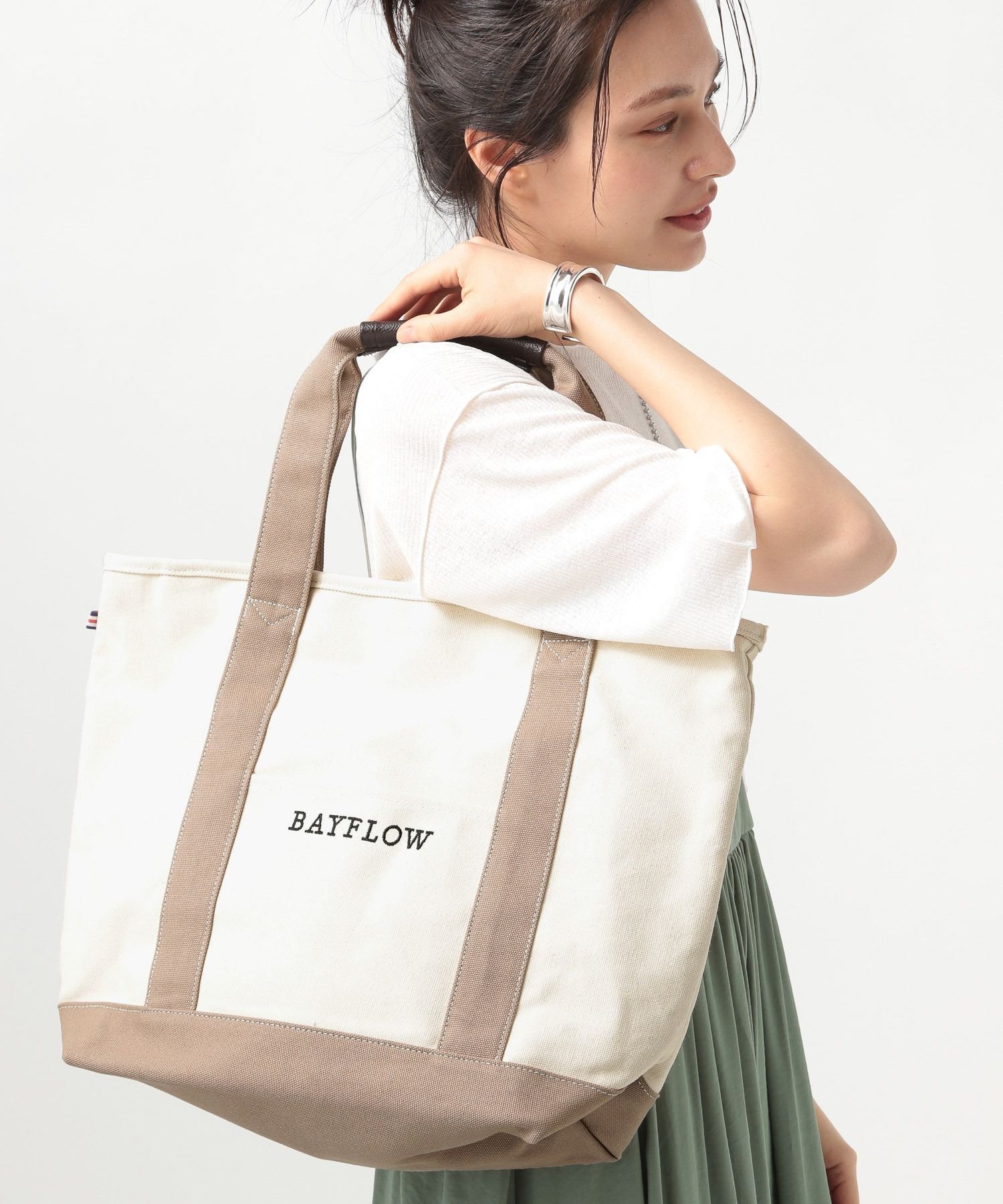 【ベイフロー/BAYFLOW】の旅行やマザーズバッグに ショルダーZIPロゴトート Lサイズ 人気、トレンドファッション・服の通販 founy(ファニー) 　ファッション　Fashion　レディースファッション　WOMEN　バッグ　Bag　ショルダー　Shoulder　ポケット　Pocket　人気　Popularity　定番　Standard　旅行　Travel　 other-1|ID: prp329100004116281 ipo3291000000029221890