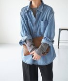 【スピック&スパン/Spick & Span】のライトオンスデニムシャツ 人気、トレンドファッション・服の通販 founy(ファニー) ファッション Fashion レディースファッション WOMEN トップス・カットソー Tops/Tshirt シャツ/ブラウス Shirts/Blouses A/W・秋冬 Aw・Autumn/Winter・Fw・Fall-Winter コンパクト Compact ジャケット Jacket デニム Denim トレンド Trend ビスチェ Bustier ボトム Bottom ワイド Wide 羽織 Haori thumbnail サックスブルー|ID: prp329100004116686 ipo3291000000028827796