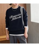 【ジャーナルスタンダード レリューム/JOURNAL STANDARD relume】のコットンカシミヤロゴニット ネイビー|ID: prp329100004116729 ipo3291000000029058300