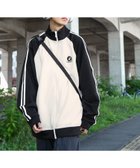 【ジップファイブ/ZIP FIVE】のダンボールニット袖サイドラインワンポイント刺繍トラックジャケット 人気、トレンドファッション・服の通販 founy(ファニー) ファッション Fashion レディースファッション WOMEN アウター Coat Outerwear ジャケット Jackets ジャケット Jacket ワンポイント One Point 別注 Special Order 軽量 Lightweight thumbnail WHITE×BLACK|ID: prp329100004117313 ipo3291000000028737438