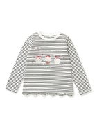 【その他のブランド/Other】の裾スカラップ香水ウサギカップケーキパッチ刺しゅう長袖Tシャツ(80~130cm) ブラック系|ID: prp329100004117405 ipo3291000000028791165