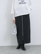 【サマンサモスモス/Samansa Mos2】の◎フロントジップスカート 人気、トレンドファッション・服の通販 founy(ファニー) ファッション Fashion レディースファッション WOMEN スカート Skirt カットソー Cut And Sew シンプル Simple フロント Front thumbnail ブラック|ID: prp329100004117567 ipo3291000000028858154