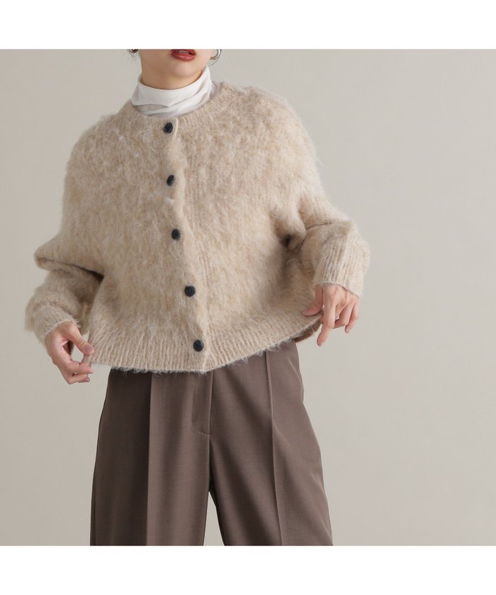 【エヌ ナチュラルビューティーベーシック/N.Natural Beauty basic】のクルーネックフェザーカーディガン 24AW インテリア・キッズ・メンズ・レディースファッション・服の通販 founy(ファニー) https://founy.com/ ファッション Fashion レディースファッション WOMEN トップス・カットソー Tops/Tshirt カーディガン Cardigans 2024年 2024 2024-2025秋冬・A/W Aw/Autumn/Winter/Fw/Fall/2024-2025 カーディガン Cardigan フェザー Feather ベーシック Basic |ID: prp329100004117738 ipo3291000000028903009