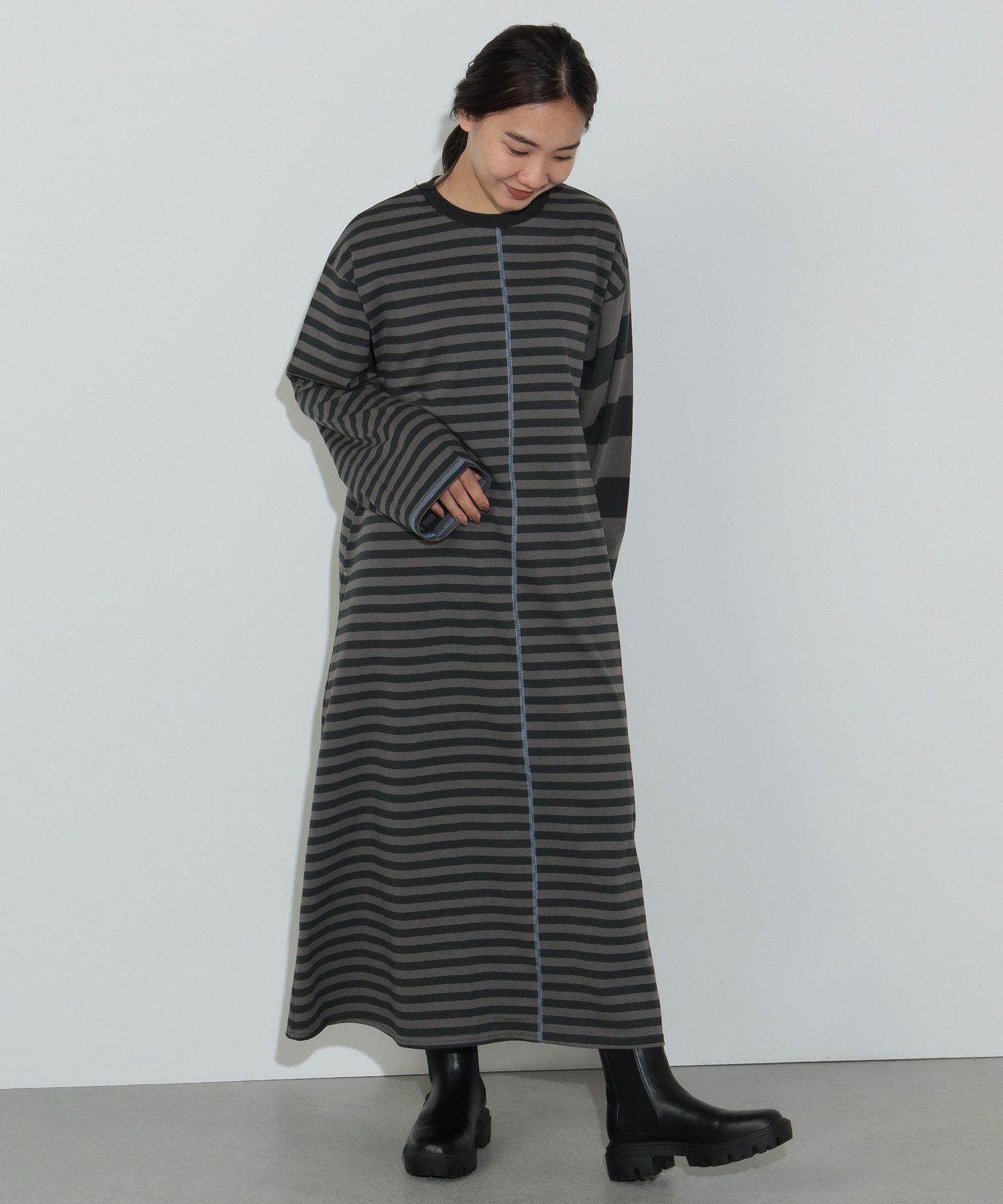 【ビームス ハート/BEAMS HEART】のクレイジーボーダー ワンピース 人気、トレンドファッション・服の通販 founy(ファニー) 　ファッション　Fashion　レディースファッション　WOMEN　ワンピース　Dress　おすすめ　Recommend　ウェーブ　Wave　ストレート　Straight　ブルゾン　Blouson　ボーダー　Border　ミリタリー　Military　秋　Autumn/Fall　 other-1|ID: prp329100004117754 ipo3291000000028067218