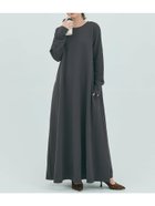 【コカ/COCA】のエンボス加工Aラインフレアワンピース Charcoal|ID:prp329100004117755