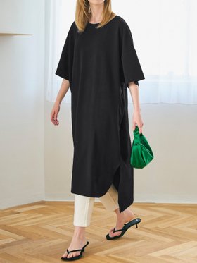 【コカ/COCA】 エンボスチュニックワンピース人気、トレンドファッション・服の通販 founy(ファニー) ファッション Fashion レディースファッション WOMEN ワンピース Dress チュニック Tunic スウェット Sweat チュニック Tunic ポケット Pocket 旅行 Travel |ID:prp329100004117756