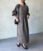 【シェトワ/Chez toi】のスエード×リブ前後2WAYワンピース チャコールグレー|ID: prp329100004117758 ipo3291000000028844559