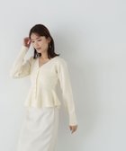 【ナチュラル ビューティー ベーシック/NATURAL BEAUTY BASIC】のリンクスペプラムカーディガン 24AW オフ1|ID: prp329100004118233 ipo3291000000028865899