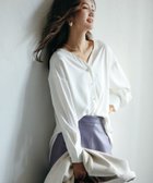 【セゾンドパピヨン/SAISON DE PAPILLON】のバックVネックシフォンブラウス 人気、トレンドファッション・服の通販 founy(ファニー) ファッション Fashion レディースファッション WOMEN トップス・カットソー Tops/Tshirt シャツ/ブラウス Shirts/Blouses Vネック V-Neck バッグ Bag とろみ Thickness シフォン Chiffon パール Pearl フロント Front thumbnail ホワイト|ID: prp329100004119395 ipo3291000000028697217