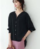 【セゾンドパピヨン/SAISON DE PAPILLON】のバックVネックシフォンブラウス 人気、トレンドファッション・服の通販 founy(ファニー) ファッション Fashion レディースファッション WOMEN トップス・カットソー Tops/Tshirt シャツ/ブラウス Shirts/Blouses Vネック V-Neck バッグ Bag とろみ Thickness シフォン Chiffon パール Pearl フロント Front thumbnail ブラック|ID: prp329100004119395 ipo3291000000028697230