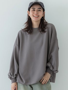 【コカ/COCA】の新色登場!エンボス加工バルーンスリーブクルーネックトップス 人気、トレンドファッション・服の通販 founy(ファニー) ファッション Fashion レディースファッション WOMEN トップス・カットソー Tops/Tshirt おすすめ Recommend スウェット Sweat ストレッチ Stretch ポケット Pocket 定番 Standard 旅行 Travel |ID:prp329100004119569