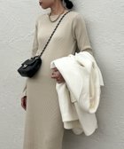 【パルグループ/PAL GROUP】の【Loungedress】シンプルリブニットワンピース 人気、トレンドファッション・服の通販 founy(ファニー) ファッション Fashion レディースファッション WOMEN ワンピース Dress ドレス Party Dresses ニットワンピース Knit Dresses thumbnail ライトベージュ|ID: prp329100004119780 ipo3291000000028564120