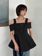 【フレイ アイディー/FRAY I.D】のオフショルペプラムチュニック 人気、トレンドファッション・服の通販 founy(ファニー) ファッション Fashion レディースファッション WOMEN トップス・カットソー Tops/Tshirt オフショル Off Shoulder チュニック Tunic フィット Fit フレア Flare ペプラム Peplum エレガント 上品 Elegant thumbnail BLK[009]|ID: prp329100004120215 ipo3291000000028101947