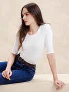 【バナナリパブリック ファクトリーストア/BANANA REPUBLIC FACTORY STORE】のBANANA REPUBLIC FACTORY STORE リブTシャツ 人気、トレンドファッション・服の通販 founy(ファニー) ファッション Fashion レディースファッション WOMEN トップス・カットソー Tops/Tshirt シャツ/ブラウス Shirts/Blouses ロング / Tシャツ T-Shirts インナー Inner ジャケット Jacket デコルテ Decolletage ベーシック Basic thumbnail WHITE|ID: prp329100004120309 ipo3291000000028632034