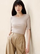 【バナナリパブリック ファクトリーストア/BANANA REPUBLIC FACTORY STORE】のBANANA REPUBLIC FACTORY STORE リブTシャツ 人気、トレンドファッション・服の通販 founy(ファニー) ファッション Fashion レディースファッション WOMEN トップス・カットソー Tops/Tshirt シャツ/ブラウス Shirts/Blouses ロング / Tシャツ T-Shirts インナー Inner ジャケット Jacket デコルテ Decolletage ベーシック Basic thumbnail LIGHT_GROUNDED_STRIPE|ID: prp329100004120309 ipo3291000000028632040