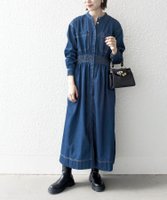 【シップス フォー ウィメン/SHIPS】のSHIPS any シャーリング デニム ポケット ワンピース SHIPS any DENIM 人気、トレンドファッション・服の通販 founy(ファニー) ファッション Fashion レディースファッション WOMEN ワンピース Dress 洗える Washable シャーリング Shirring スウェット Sweat デニム Denim 定番 Standard ベスト Vest ポケット Pocket 羽織 Haori おすすめ Recommend |ID:prp329100004120328