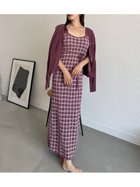 【スナイデル ホーム/SNIDEL HOME】のチェックワンピース 人気、トレンドファッション・服の通販 founy(ファニー) ファッション Fashion レディースファッション WOMEN ワンピース Dress おすすめ Recommend なめらか Smooth カーディガン Cardigan チェック Check デコルテ Decolletage ラップ Wrap 無地 Plain Color 秋 Autumn/Fall thumbnail WINE[049]|ID: prp329100004120352 ipo3291000000028103607