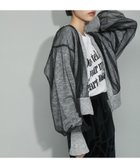 【アダム エ ロペ/ADAM ET ROPE'】の【WEB限定・洗える】チュールコンビニットカーディガン グレー系(09)|ID: prp329100004121251 ipo3291000000028632628