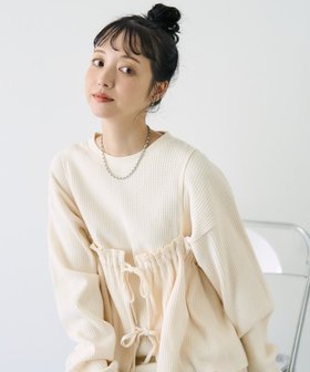 【フリークスストア/FREAK'S STORE】のワッフル ロンTビスチェセット 24AW 人気、トレンドファッション・服の通販 founy(ファニー) ファッション Fashion レディースファッション WOMEN トップス・カットソー Tops/Tshirt ロング / Tシャツ T-Shirts ビスチェ Bustier 2024年 2024 2024-2025秋冬・A/W Aw/Autumn/Winter/Fw/Fall/2024-2025 A/W・秋冬 Aw・Autumn/Winter・Fw・Fall-Winter 冬 Winter バランス Balance ビスチェ Bustier フェミニン Feminine リボン Ribbon ワッフル Waffle |ID:prp329100004121352