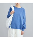 【コーエン/COEN】のピグメントドッキング刺繍Tシャツ 人気、トレンドファッション・服の通販 founy(ファニー) ファッション Fashion レディースファッション WOMEN トップス・カットソー Tops/Tshirt シャツ/ブラウス Shirts/Blouses ロング / Tシャツ T-Shirts カットソー Cut And Sew コンビ Combination ショルダー Shoulder シンプル Simple ドロップ Drop フェミニン Feminine フレア Flare ヘムライン Hemline ワンポイント One Point 切替 Switching 長袖 Long Sleeve thumbnail COBALT|ID: prp329100004121361 ipo3291000000029051786