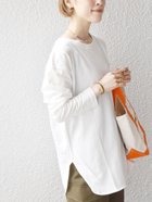 【シップス フォー ウィメン/SHIPS】のSHIPS any 吸水速乾 ラウンドヘム ロングスリーブ ワイド TEE 人気、トレンドファッション・服の通販 founy(ファニー) ファッション Fashion レディースファッション WOMEN スリーブ Sleeve ドロップ Drop ラウンド Round ロング Long ワイド Wide 人気 Popularity 吸水 Water Absorption thumbnail ホワイト|ID: prp329100004121377 ipo3291000000029541139