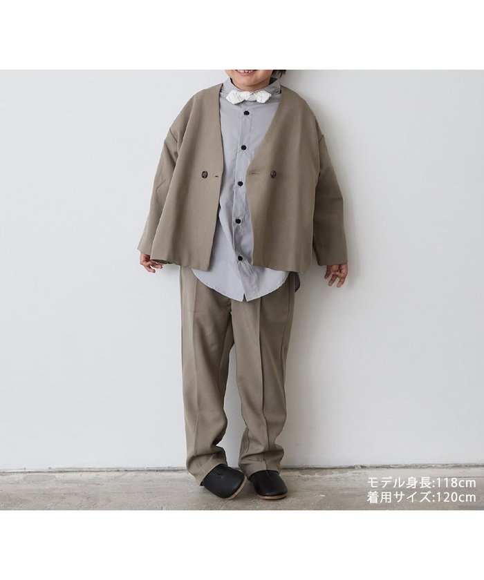 【リジェール/riziere / KIDS】のノーカラージャケットセットアップ(裏地ストライプ) インテリア・キッズ・メンズ・レディースファッション・服の通販 founy(ファニー) https://founy.com/ ファッション Fashion キッズファッション Fashion for Kids おすすめ Recommended / Our Picks インナー Innerwear カーディガン Cardigan, Knitwear ジャケット Jacket, Outerwear ストライプ Stripe, Striped Pattern スマート Smart, Elegant セットアップ Set-Up, Coordinated Outfit ポケット Pocket, Pocket Detail 人気 Popular, Best Seller 入学式 Entrance Ceremony 結婚式 Wedding |ID: prp329100004121397 ipo3291000000035094822