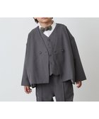 【リジェール/riziere / KIDS】のノーカラージャケットセットアップ(裏地ストライプ) GRAY|ID: prp329100004121397 ipo3291000000036206221