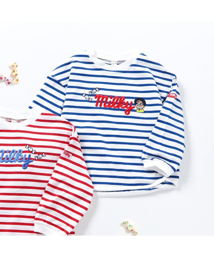 【その他のブランド/Other】のPEKO POKO ボーダーTシャツ インテリア・キッズ・メンズ・レディースファッション・服の通販 founy(ファニー) https://founy.com/ ファッション Fashion キッズファッション KIDS おすすめ Recommend シンプル Simple ボトム Bottom ボーダー Border ラウンド Round |ID: prp329100004121428 ipo3291000000028746190