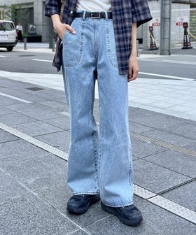 【シーピーシーエム/CPCM】のUSAコットンランチパンツ 人気、トレンドファッション・服の通販 founy(ファニー) ファッション Fashion レディースファッション WOMEN パンツ Pants サイドジップ Side Zip ジーンズ Jeans ストレート Straight デニム Denim ポケット Pocket ワーク Work |ID:prp329100004121542