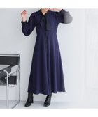 【アンデミュウ/Andemiu】のイソザイボウタイワンピース 人気、トレンドファッション・服の通販 founy(ファニー) ファッション Fashion レディースファッション WOMEN ワンピース Dress おすすめ Recommend カッティング Cutting サテン Satin シフォン Chiffon ジャケット Jacket エレガント 上品 Elegant 秋 Autumn/Fall thumbnail ネイビー88|ID: prp329100004121739 ipo3291000000028561759