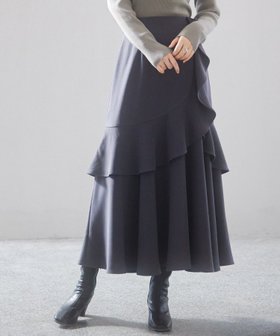 【セゾンドパピヨン/SAISON DE PAPILLON】のアシンメトリティアードロングスカート 人気、トレンドファッション・服の通販 founy(ファニー) ファッション Fashion レディースファッション WOMEN スカート Skirt ロングスカート Long Skirt おすすめ Recommend アシンメトリー Asymmetry カットソー Cut And Sew シンプル Simple ティアード Tiered フィット Fit フレア Flare ロング Long |ID:prp329100004122590