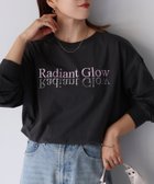 【リベリー/Riberry】の反転ロゴ刺繍ロンT/綿100%Tシャツ チャコールグレー×ピンク|ID: prp329100004123036 ipo3291000000028889043