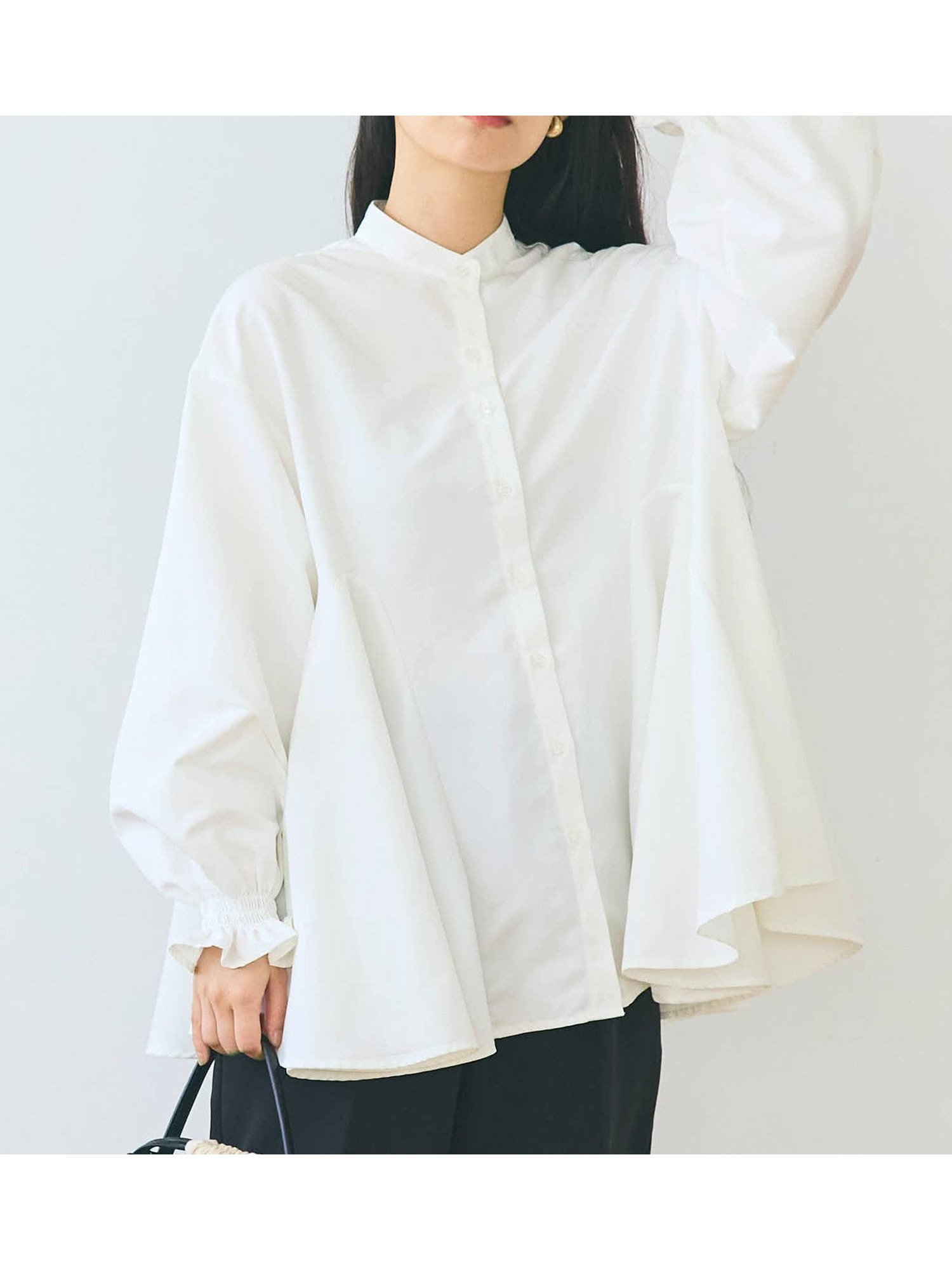 【コカ/COCA】のペプラムボリュームブラウス 人気、トレンドファッション・服の通販 founy(ファニー) 　ファッション　Fashion　レディースファッション　WOMEN　トップス・カットソー　Tops/Tshirt　シャツ/ブラウス　Shirts/Blouses　おすすめ　Recommend　テーパード　Tapered　デニム　Denim　ペプラム　Peplum　ポケット　Pocket　ワイド　Wide　エレガント 上品　Elegant　春　Spring　 other-1|ID: prp329100004123954 ipo3291000000028512356