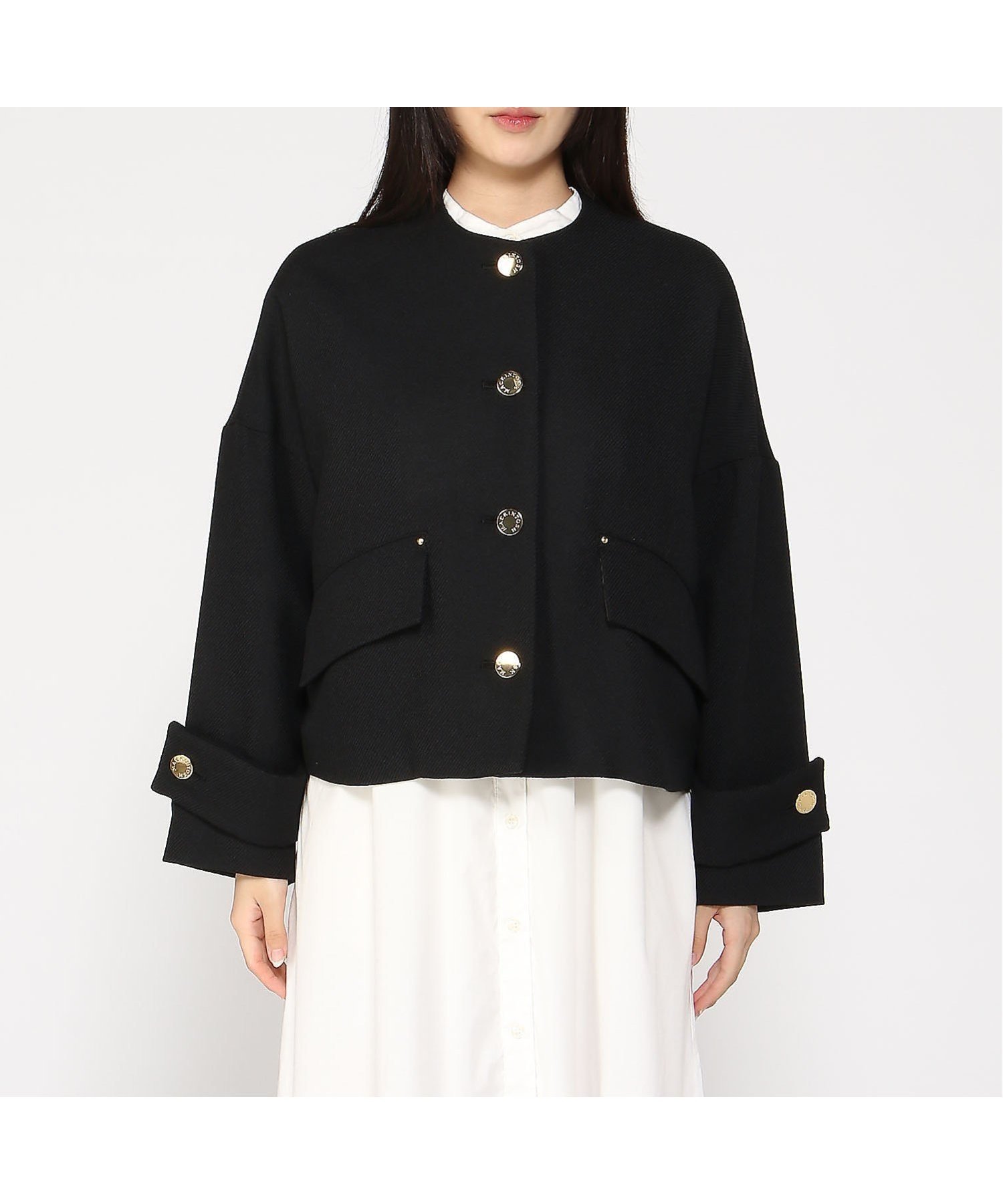 【マッキントッシュ/MACKINTOSH】のHUMBIE NO COLLAR JACKET MB 人気、トレンドファッション・服の通販 founy(ファニー) 　ファッション　Fashion　レディースファッション　WOMEN　アウター　Coat Outerwear　ジャケット　Jackets　ショルダー　Shoulder　チェーン　Chain　ドレープ　Drape　ドロップ　Drop　フラップ　Flap　ポケット　Pocket　メタル　Metal　ワイド　Wide　定番　Standard　 other-1|ID: prp329100004124199 ipo3291000000028157933