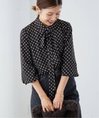 【イエナ/IENA】のサテンドットタイ付きブラウス 人気、トレンドファッション・服の通販 founy(ファニー) ファッション Fashion レディースファッション WOMEN トップス・カットソー Tops/Tshirt シャツ/ブラウス Shirts/Blouses 2024年 2024 2024-2025秋冬・A/W Aw/Autumn/Winter/Fw/Fall/2024-2025 サテン Satin シンプル Simple ドット Dot ベーシック Basic リボン Ribbon エレガント 上品 Elegant thumbnail ブラック|ID: prp329100004124447 ipo3291000000028159827