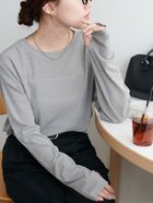 【ディスコート/Discoat】の《新色追加!》【WEB限定】梨地シアーシンプルTシャツ 人気、トレンドファッション・服の通販 founy(ファニー) ファッション Fashion レディースファッション WOMEN トップス・カットソー Tops/Tshirt シャツ/ブラウス Shirts/Blouses ロング / Tシャツ T-Shirts おすすめ Recommend インナー Inner シアー Sheer スウェット Sweat ベーシック Basic ロング Long thumbnail グレー|ID: prp329100004124484 ipo3291000000028499213