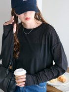 【ディスコート/Discoat】の《新色追加!》【WEB限定】梨地シアーシンプルTシャツ ブラック|ID: prp329100004124484 ipo3291000000028499215