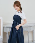 【レトロガール/RETRO GIRL】のラインシャーリングキャミOP 人気、トレンドファッション・服の通販 founy(ファニー) ファッション Fashion レディースファッション WOMEN トップス・カットソー Tops/Tshirt キャミソール / ノースリーブ No Sleeves インナー Inner ウェーブ Wave カットソー Cut And Sew キャミワンピース Cami Dress シアー Sheer シャーリング Shirring ストレート Straight スポーツ Sports デニム Denim トレンド Trend ハイネック High Neck おすすめ Recommend thumbnail ブルー|ID: prp329100004124566 ipo3291000000028161095