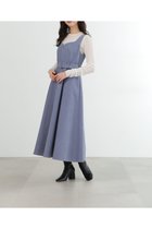 【ジルスチュアート/JILL STUART】のベルト付きフレアジャンパースカート 人気、トレンドファッション・服の通販 founy(ファニー) ファッション Fashion レディースファッション WOMEN スカート Skirt ベルト Belts A/W・秋冬 Aw・Autumn/Winter・Fw・Fall-Winter 無地 Plain Color thumbnail ブルー|ID: prp329100004124599 ipo3291000000028559839